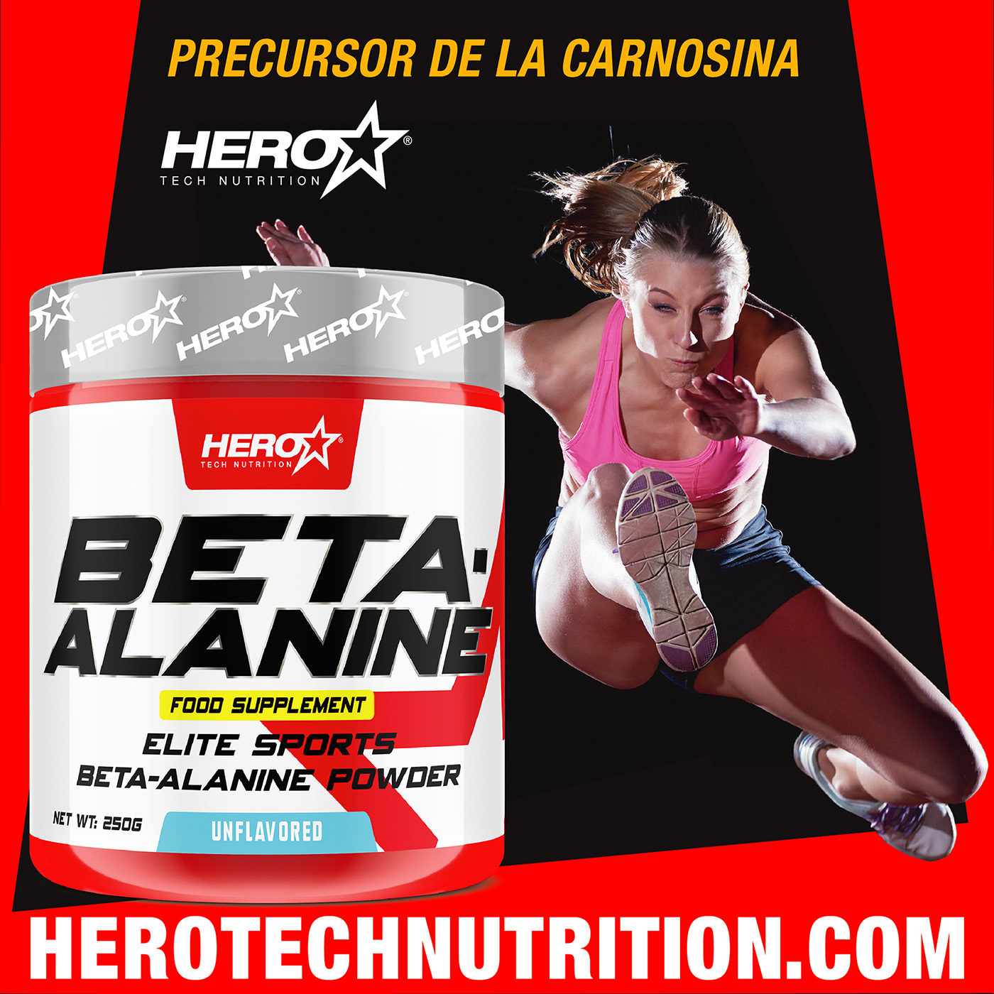 BETA-ALANINE - BETA ALANINA - HERO TECH NUTRITION herotechnutrition